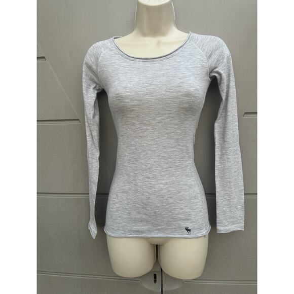 VTG Y2k Grunge Bella Swan Gray Abercrombie & Fitch Long Sleeve Fitted Tee USA S - Picture 5 of 12
